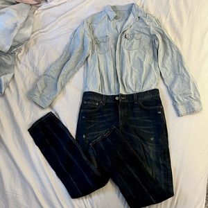 Levi's Made & Crafted Two Tone Denim Jumpsuit size S